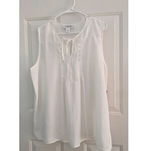 Judith Hart Collection Gypsy Summer Lily White, Tank Top, Size 16 Boho Fairy